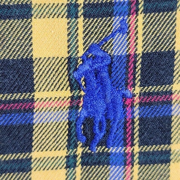 Polo Ralph Lauren Shirt Oxford Men's Size XL LS Button Down Yellow Plaid - Picture 4 of 9